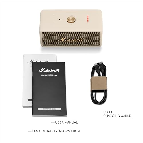 Marshall Emberton III Portable Bluetooth Speaker in Cream — view 9