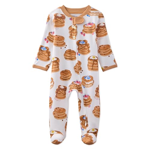 Image of Butterblu Baby Boys' Scout Sleep & Play 100% Organic Cotton Footed Zip Front Sleeper Pajamas for Baby Boys