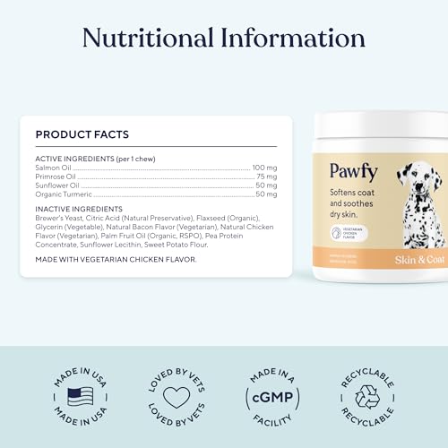Pawfy Skin & Coat Salmon Oil Chews - Dog Itch Relief & Allergy Support - Image 4