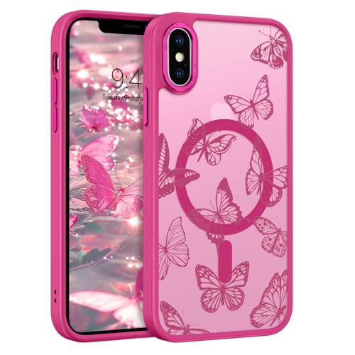 Coque iPhone Xs Max 6,5 pouces mate à motif papillon