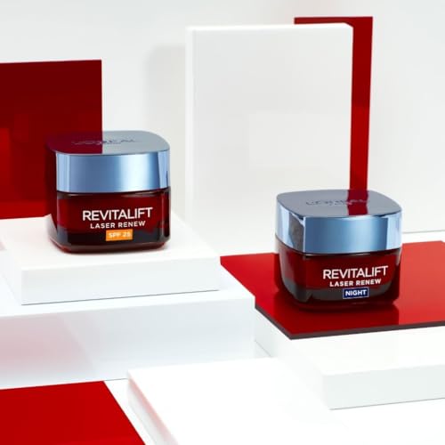 L’Oréal Paris Revitalift Laser Triple Action Anti-Ageing SPF 25 Cream, Smooth Wrinkles, Firm and Radiant Skin, Pro-Retinol, Hyaluronic Acid and Vitamin C, 50ml