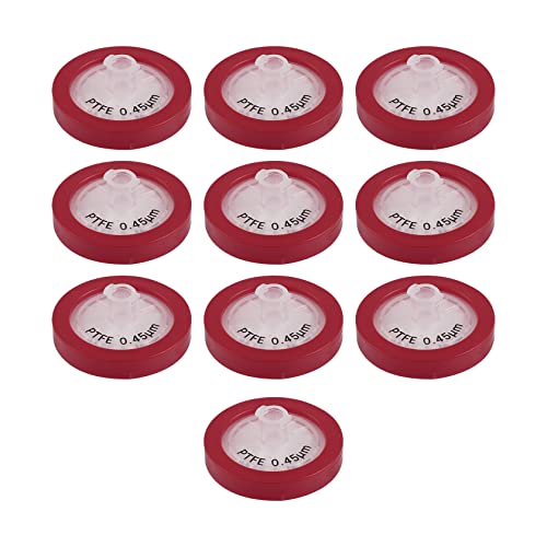 Filtre à seringue stérile pour laboratoire, 10 PCS. Filtre à seringue de laboratoire PVDF de 0,45um 25mm avec interface filetée unique, résistance à haute température et forte capacité de filtration Cover