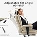 200kg Capacity Ergonomic Office Chair – PU Leather Computer Chair with Lumbar Support, High Backrest & Liftable Headrest for All-Day Comfort (Beige)