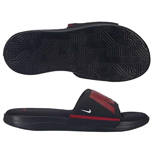 Image of Nike Men's Ultra Comfo Black /Gym Red-White Slipper (AR4494-001)