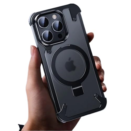 MILLION CASES® Back Cover Case for iPhone 14 Pro Soft Flexible TPU Shockproof Protective Frosted Anti-Fall Ring Stand Transparent Case(Black) (B0CR69YMRY) Amazon Price History, Amazon Price Tracker