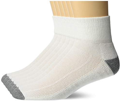 Fruit of the Loom mens Breathable Everyday Half Cushion Socks - 6 Pair Pack