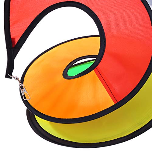 Forhe Colorful Rainbow Spiral Windmills Wind Spinner, Foldable Decorative Windmills For Garden Yard, Outdoor Camping Tents Decorations #TOP6