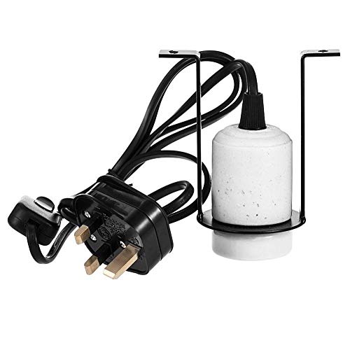 EARLYBIRD SAVINGS Reptile Ceramic Heat Lamp Holder Pet Heater Bracket for E27 Bulb
