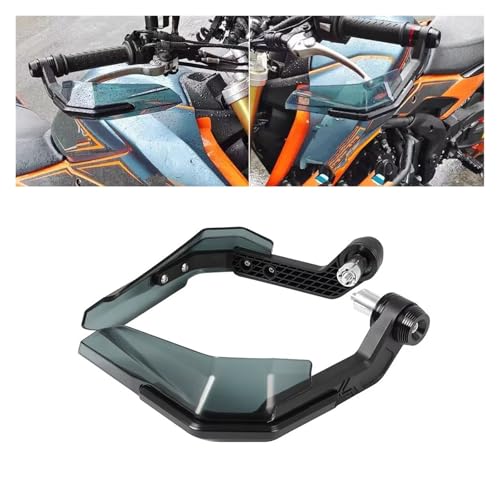 Protège-mains moto coupe-vent verts avec raidisseur aluminium universel - 3