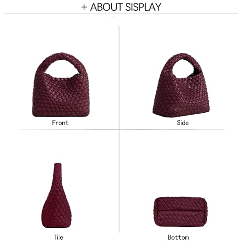 Image of JINMANXUE Fashion Mini Handbag For Women, Woven Tote Bucket Composite Bag Knitting Chain Bags, Crossbody Shoulder Purses