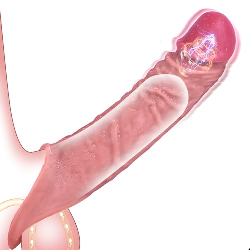 Sex Spielzeug für Die Männer Paare Penishülle - Penisverlängerung Penis Sleeve Penismanschette Penis Vibrator Realistische, Sexspielzeug für Paare Extrem Sex Penisvergrößerung Extension Silicone