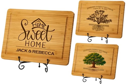 Personalized Cutting Board, Home Sweet Home Custom Engraved Bamboo Board, Christmas Gifts...