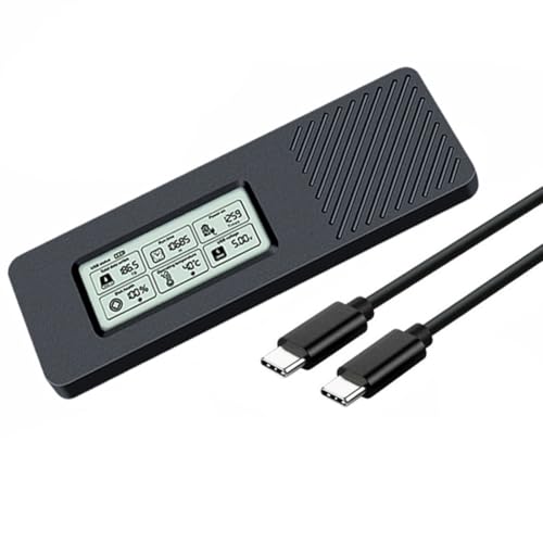 Muxcksa M.2ハードドライブボックスNGFF プロトコルSSDエンクロージャー5Gbps USB3.2インテリジェントデジタルディスプレイM.2 SSDケース