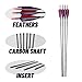 Archery Carbon Arrow 31 inch 600 Spine Pure Carbon with 100 Grain Screw Tips, Hunting Arrows for Compound & Recurve Bow 12PCS