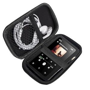 Lamshaw Coque de Protection Premium MP3 - Housse Anti-Choc Grade avec Fermeture Éclair, Étui Portable Résistant à l'eau et à la Poussière - Compatible avec MECHEN M33 2.8'' Pouces Lecteur MP3 (Noir)