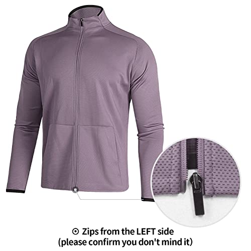 Zengjo Running Jacket For Men Lightweight(Grape,S) #TOP3
