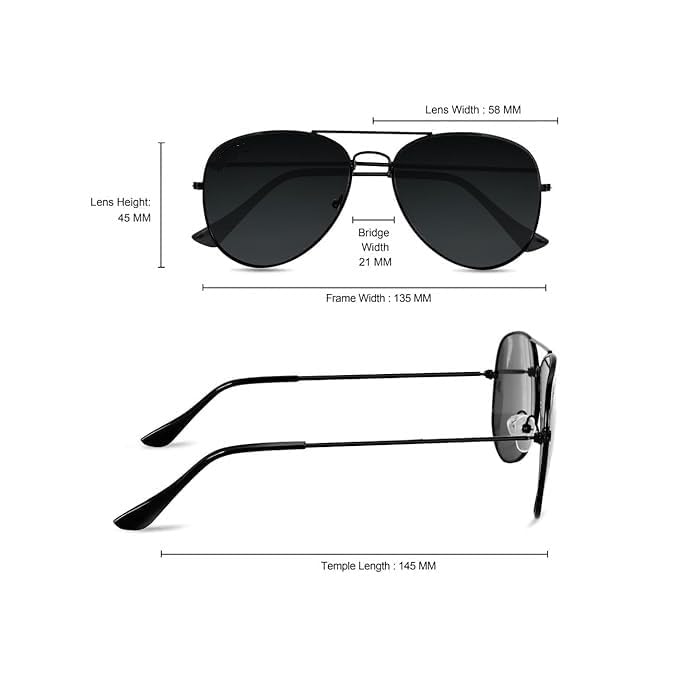 Image of Unisex Stylish Round Sunglasses | TAC Polarized Lens | 100% UV Protection | Men & Women Driving Bikes, Outdoor Sports, Hiking & Travel Eyewear (black sunglass)