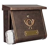 Heibi Briefkasten MULTI im Landhausstil, braun-gold