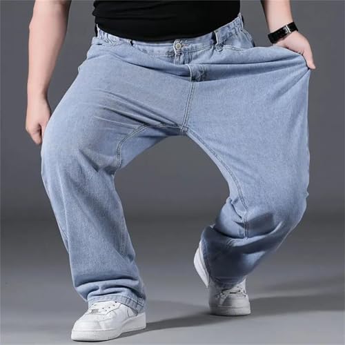 Men's Oversized Baggy Jeans Loose Straight Denim Pants Vintage Streetwear Plus Size Work Trousers2