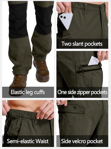 Jogwits Wanderhose Herren Outdoorhosen Wasserdicht Atmungsaktiv Taktische Hose Jagdhose Arbeitshosen Männer zum Outdoor-Aktivitäten