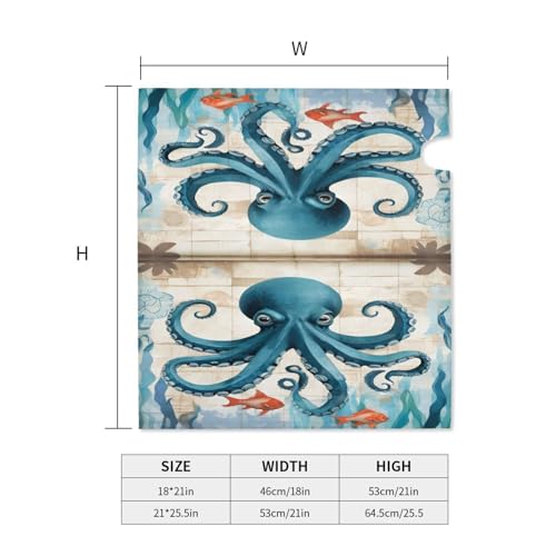 Image of Blue Octopus Mailbox Cover Magnetic Waterproof Mailbox Wraps Post Letter Box Decor 21x18 in