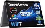 HP OmniBook Ultra Flip (Next Gen Spectre X360) 2-in-1 Laptop 14' Touchscreen OLED 3K Display (Intel Ultra 7-256V, 16GB LPDDR5X, 1TB SSD, Backlit KB, Fingerprint, 2 Thunderbolt 4, WiFi 7, Win11H)