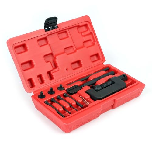 WilTec Rive Dérive chaîne - Outil de Rivetage - dans Un Coffret - avec 3 Pointes de séparation et Nombreux Accessoires - Séparateur disjoncteur pour...