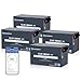 ECO-WORTHY 48V 280Ah (4 Pack 12V 280AH) Metal Case LiFePO4 Lithium Battery with Bluetooth, Low-Temp Protection, 14.34kWh Energy, for RV, Off-Grid, Solar System, Home Backup