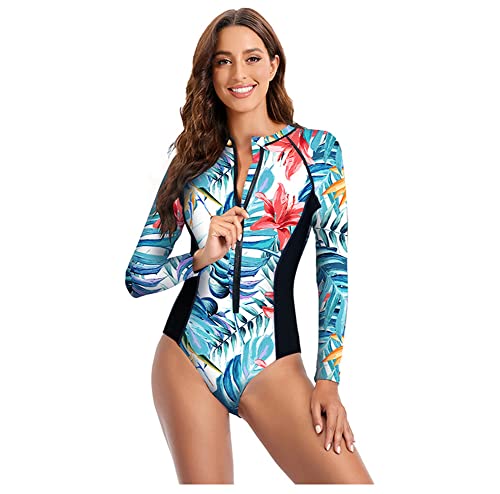 Costume Intero A Maniche Lunghe ABAFIP Donna - Modesto E Protettivo Per Surf E Nuoto B 907027