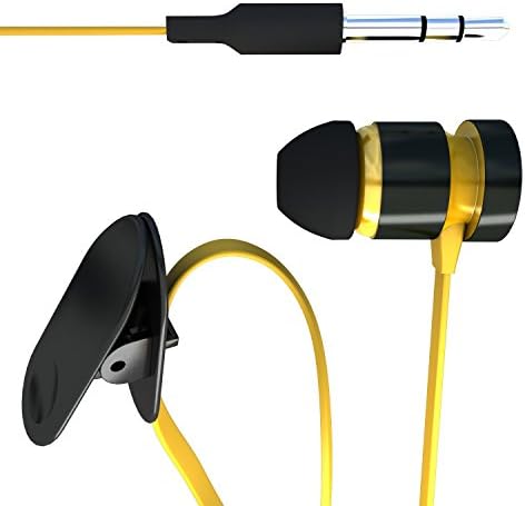 Direct Audio Wired Single Earphones in Ear Stereo-to-Mono Headphones, 3.5mm Jack for iPhone, IPad, Android Smartphones, Mp3/mp4 Player, Tablet, Etc. Yellow