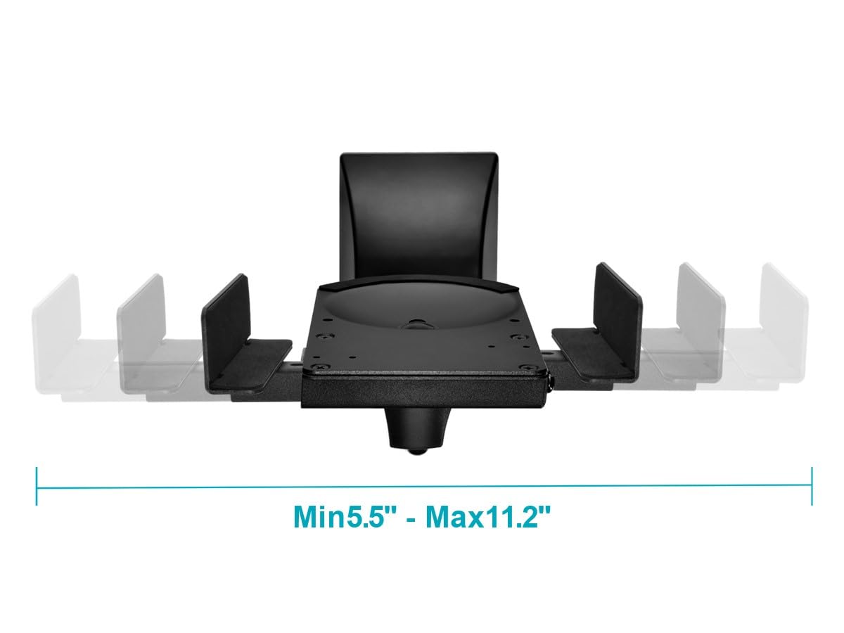Monoprice Soportes universales de Montaje en Pared para Altavoces, giratorios, inclinación, sujeción Lateral Doble, estantería Grande/Altavoces de Sonido Envolvente de hasta 55 Libras, par