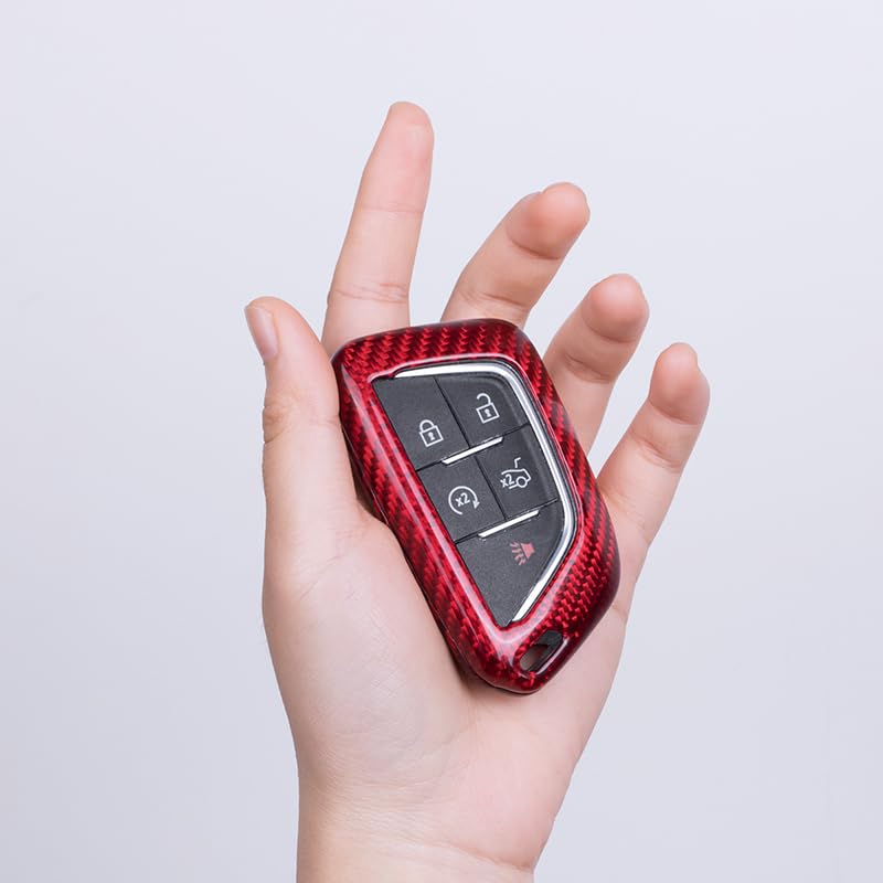 Coque de clé carbone Cadillac CT4 pour clé de voiture
