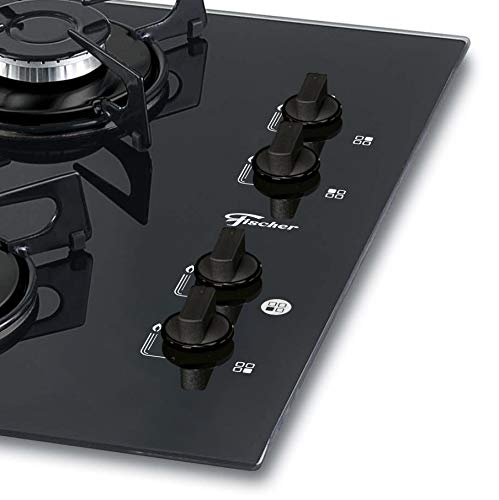 Cooktop Fischer 4 Bocas à Gás Mesa Vidro 1519-63840 Bivolt