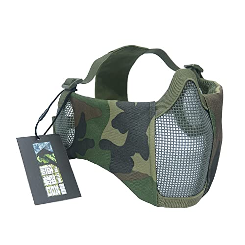 image for NO B Tactical Foldable Mesh Mask with Ear Protection for Airsoft Paint