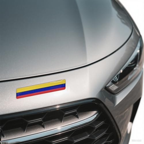 Colombia Flag 3D Epoxy Car Stickers, Reflective, 4-Pack for Cars, Motorcycles, Helmets, Laptops, & More – Premium Quality Vehicle Accessory, Durable Colombian Pride Accessories