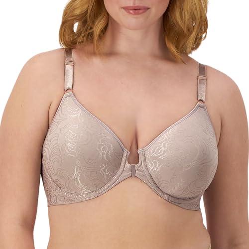 Bali Women's Comfort Revolution Front-Close Shaping Underwire Bra, Warm Steel,40D