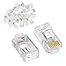 SANOXY 100pcs CAT6 Shielded RJ45 Pass Through Modular Plug Cable Connector End 8P8C