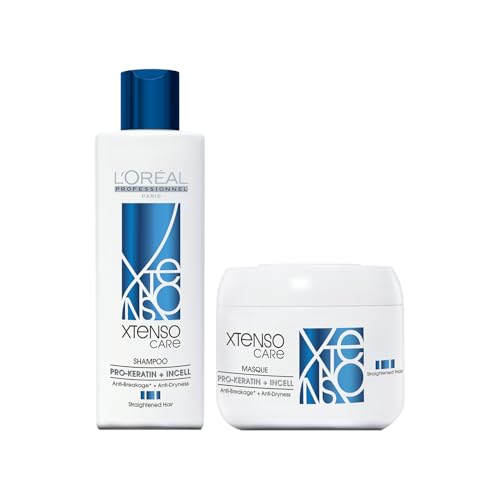 L'OREAL PROFESSIONNEL PARIS Xtenso Care Shampoo For Straightened Hair, 250 Ml |Xtenso Care Mask, 196 Gm | Shampoo & Mask For Starightened Hair, Pack Of 1 (Image - 1)