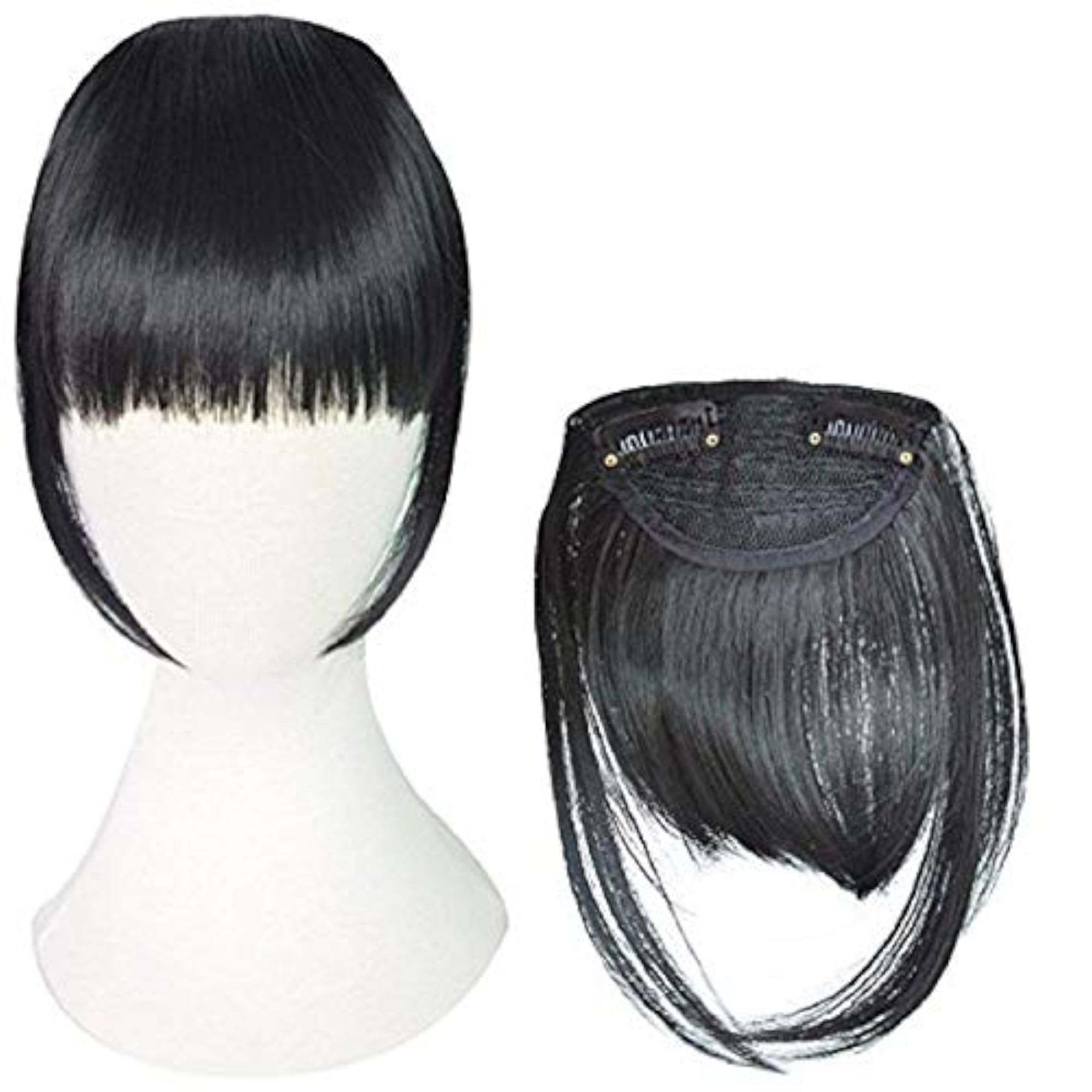 Women's Front Hair Bangs Extension, 2 Clip Fringe