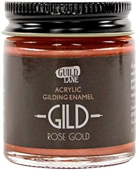 Guild Lane - GILD Acrylic Gilding Enamel Paint - Liquid Gold - Furniture, Metal, Glass, Wood, Plastic, Ceramics & More - Water-Based Metallic Paint - 125ml Tin