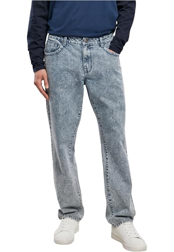 Urban Classics Loose Fit Jeans, Pantalones, Hombre, Azul (Light Skyblue Acid Washed), 32W / 34L
