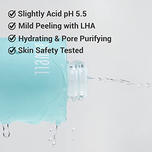 Acwell Real Aqua Balancing Lha Hydrating & Exfoliating Facial Toner 5.4 Fl.oz. - With Mineral Water Ph Balancing Toner For Strengthening Skin Moisture Barrier For Sensitive Skin #TOP2