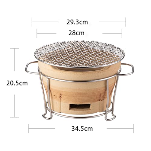 Réchaud à charbon de bois portable en argile table grillade nomade - 2