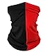 ICObuty Headband Headwear Scarf Neck Gaiter Balaclavas Bandana Dustproof Sun Dust Protection for Outdoors Sports Hiking Cycling Running Fishing (Black/Red)