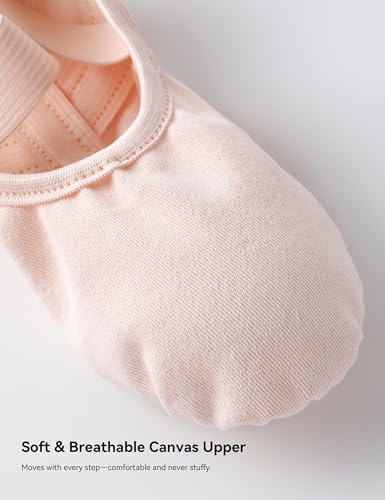 Ballet Dance Canvas Shoes for Little Girls, Toddler Kids Split Sole Ballerina Soft Slippers3