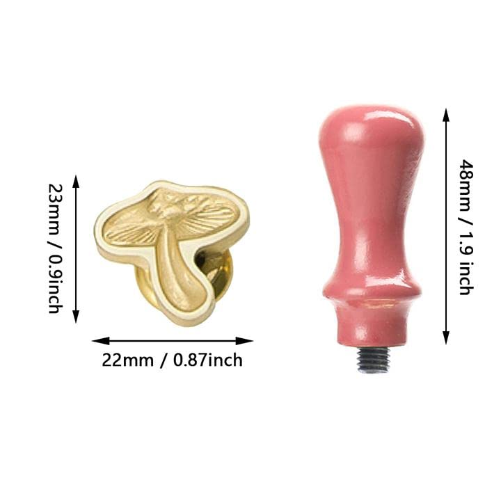 Miniatura 2 de Sello de sello en relieve, diseño de hongos, kit de sello de cera para envolver regalos, invitación de fiesta de boda