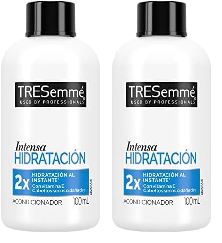 TRESemmé Acondicionador Intensa Hidratación para pelo seco o dañado con Vitamina E, nutre y fortalece 100ml (Paquete de 2)