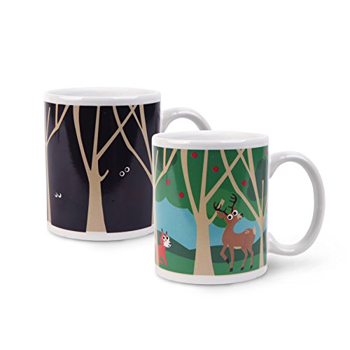 Mug de porcelana Kikkerland Woodlands 8 onzas miniatura 2