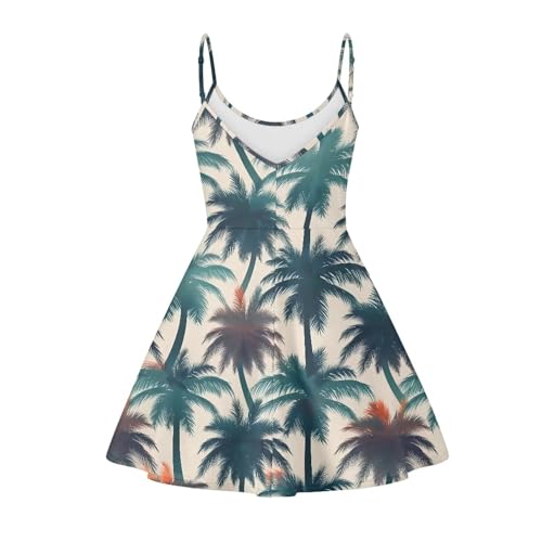 Image of Spaghetti Strap Midi Satin Dresses Summer Sleeveless Sundree Women Girl Beach Party Swing Dress