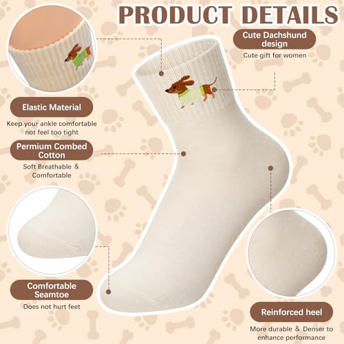 Image of Eurzom 10 Pairs Socks Womens Crew Elastic Ankle Length Cotton Socks Aesthetic Cute Lightweight Low Cut Gifts for Women